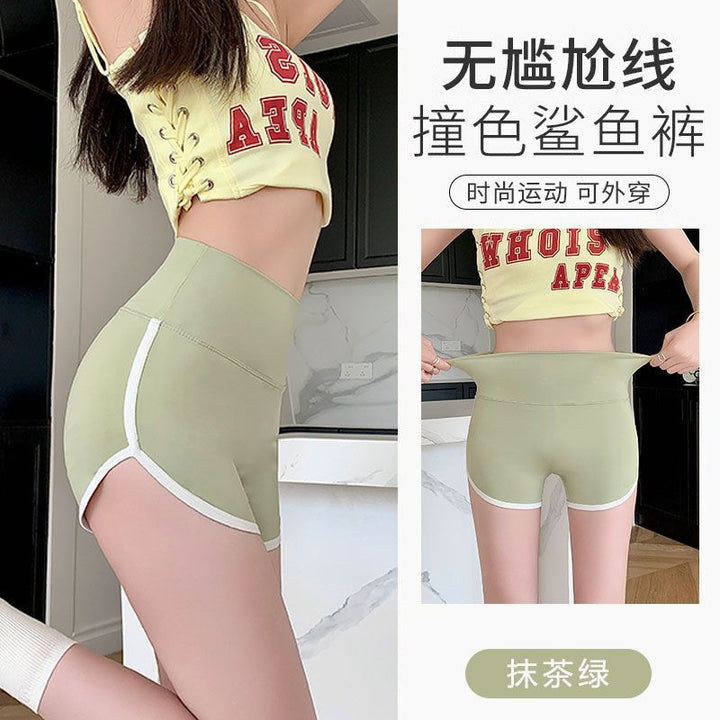 运动短裤女夏高腰三分裤安全裤瑜伽裤大码休闲裤沙滩裤打底裤女