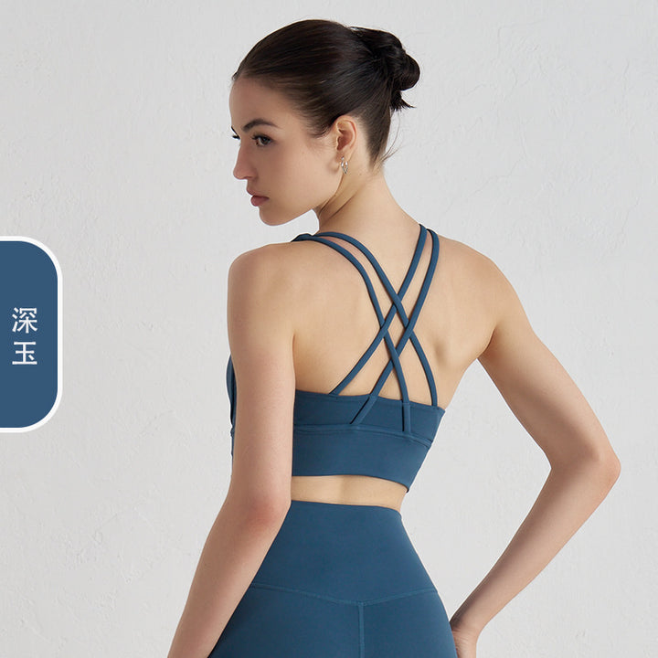运动内衣女跑步防震秋季外穿美背健身bra背心专业训练瑜伽服文胸
