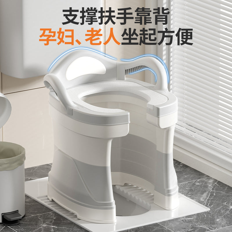蹲便改坐便椅孕妇坐便器蹲厕凳子蹲坑神器家用老人厕所移动马桶