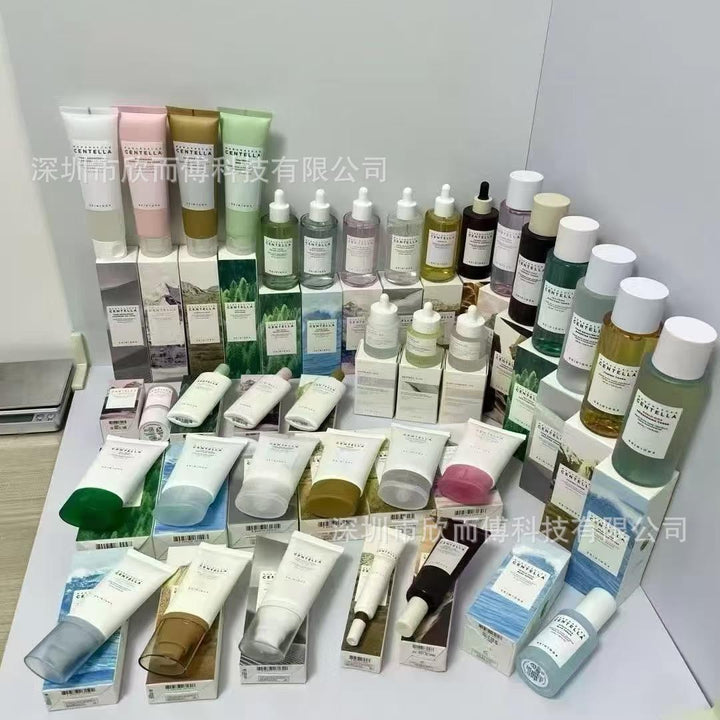 跨境SKIN1004积雪草安瓶精华面霜洗面奶小粉棒理肤天使组合套装