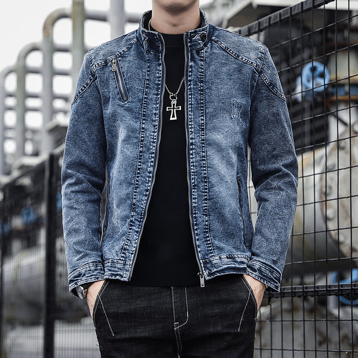 New Men Fall/Winter Korean Style Trendy Cotton Slim Fit Men's Vintage Jacket