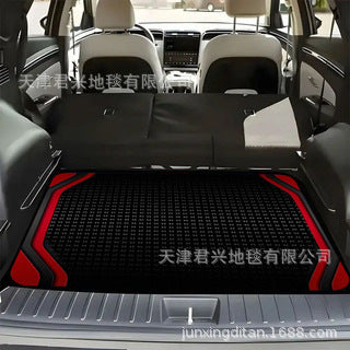 跨境亚马逊简约汽车专用后备箱地垫耐脏耐磨易打理防尘水晶绒垫子