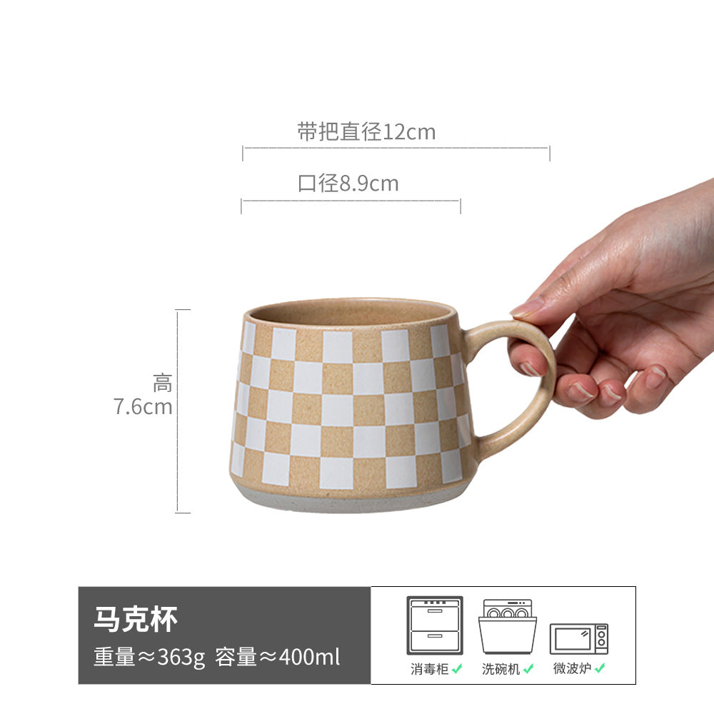 早餐杯复古高颜值马克杯家用陶瓷杯子批发现货咖啡杯办公室茶水杯