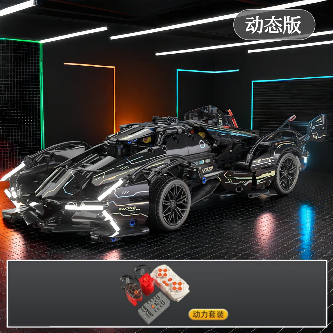 Apollo Sports Car Building Blocks Set – High-Difficulty Drift Racing Car Model Assembly Toy