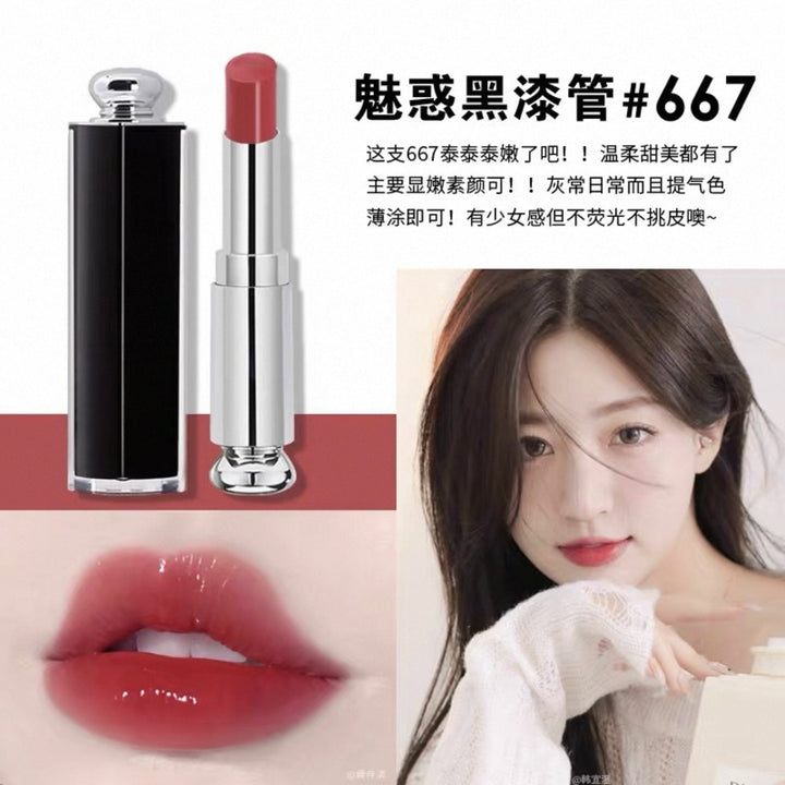 法国D家魅惑黑管漆光唇膏大牌口红持久不掉色不沾杯显色显白#740