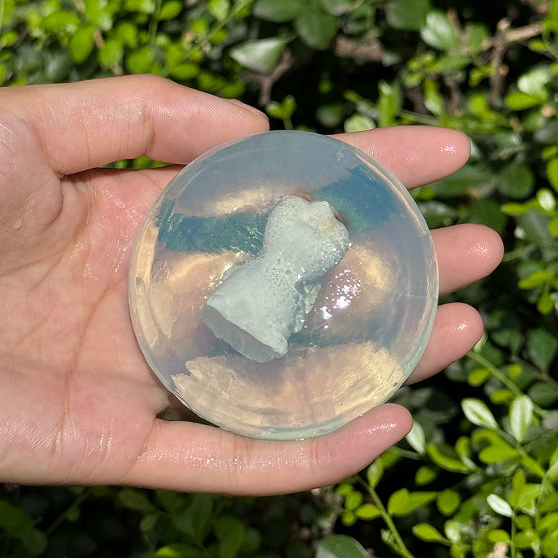 跨境外贸宝石金箔手工皂亚马逊伴手礼soap香皂研磨留香沐浴洗脸皂