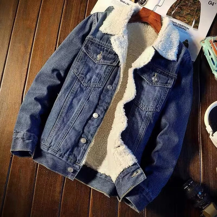 Winter Thickened Jacket Men Korean Style Trendy Top