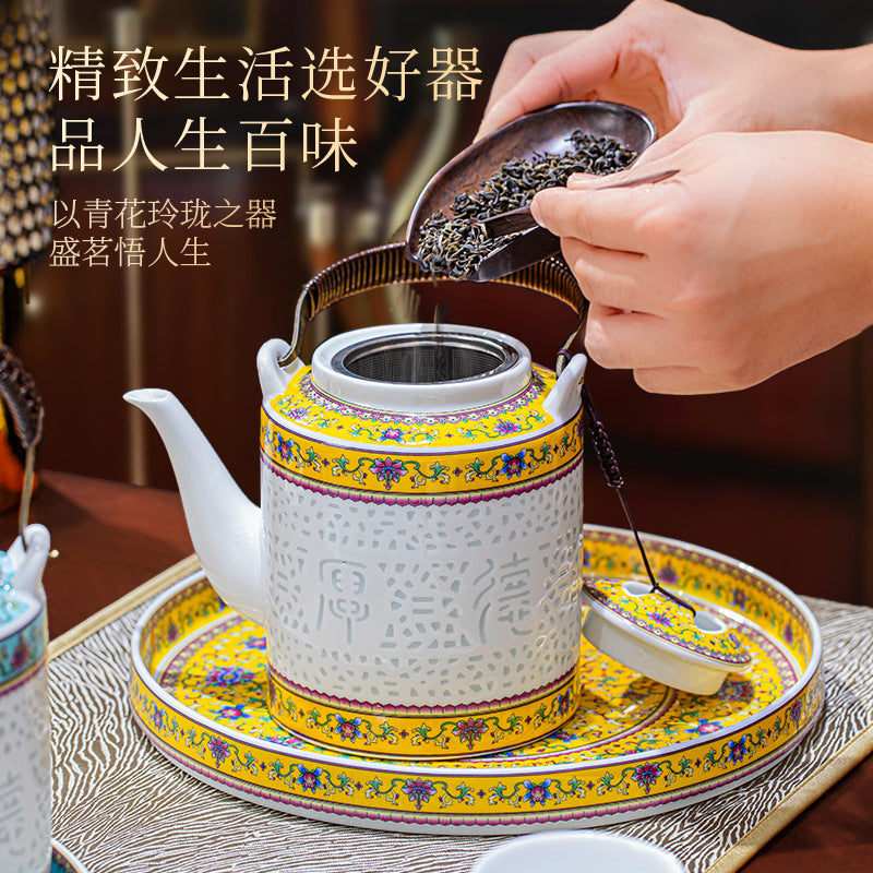 景德镇陶瓷茶套装泡茶壶茶杯茶叶礼盒装家用功夫茶壶客厅饮具