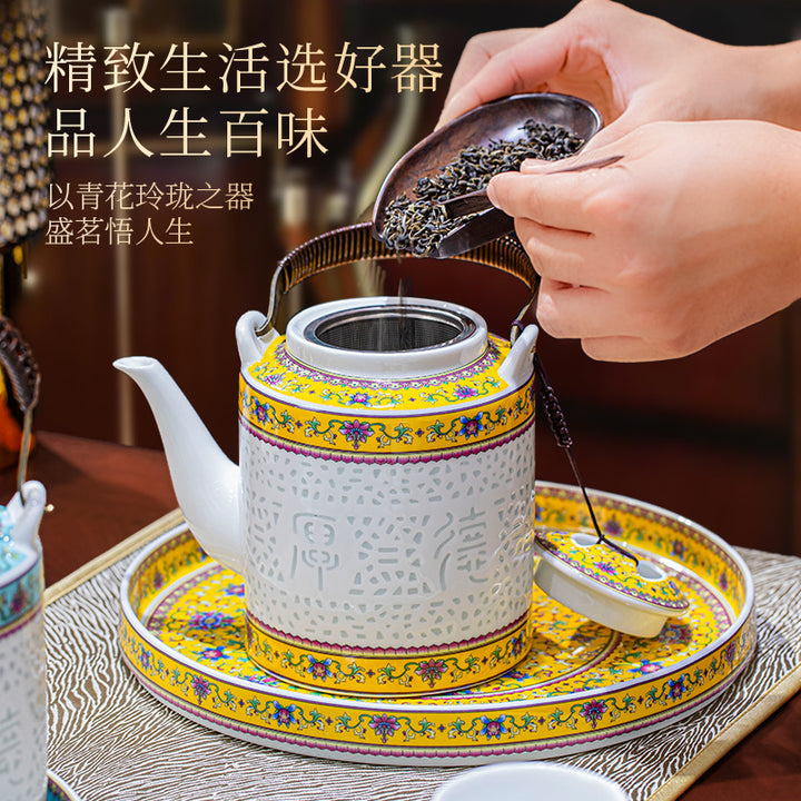 景德镇陶瓷茶套装泡茶壶茶杯茶叶礼盒装家用功夫茶壶客厅饮具
