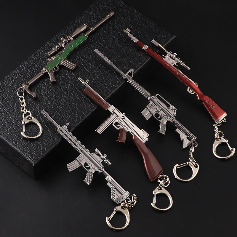 吃鸡和平绝地精英枪械M416合金武器模型周边98K玩具挂件钥匙扣