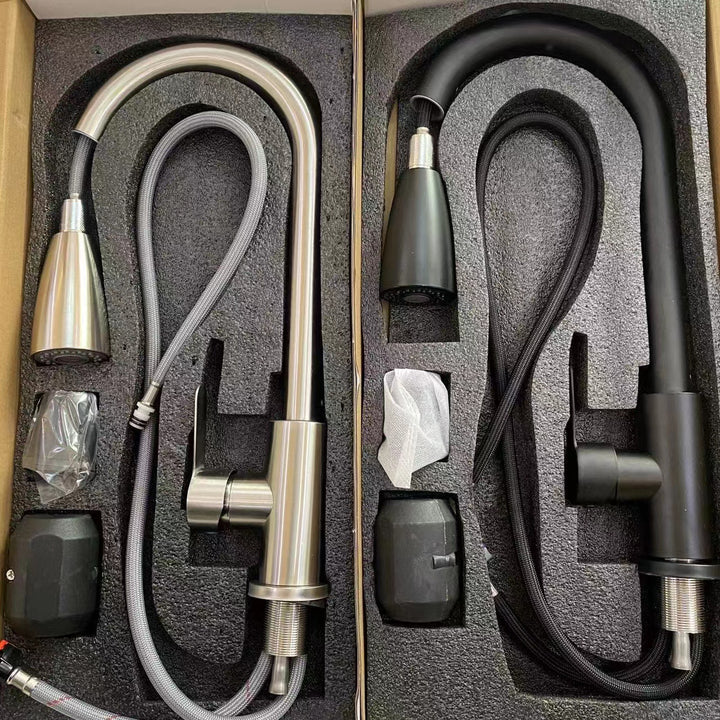 不锈钢抽拉式洗菜盆水龙头水槽家用厨房伸缩洗碗池冷热防溅水