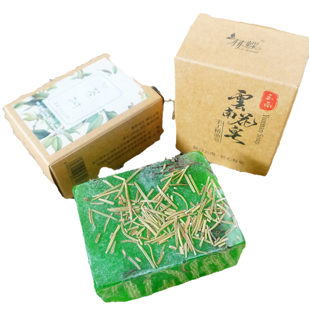 200g云南手工皂牛皮盒玫瑰精油皂洁面皂鲜花皂洗脸皂景区