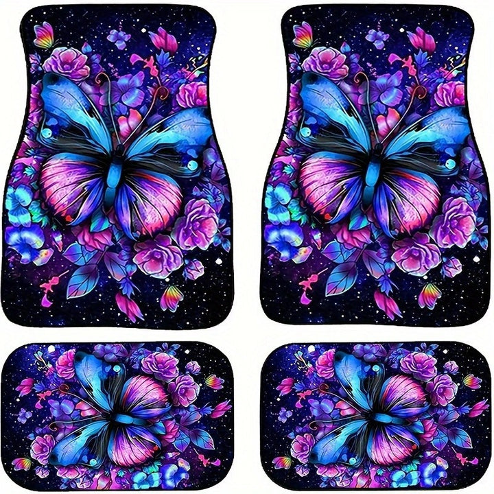 TEMU 4 Piece Set Vintage Car Foot Mat Stain Resistant Floor Mat Foot Mat Wholesale Carpet