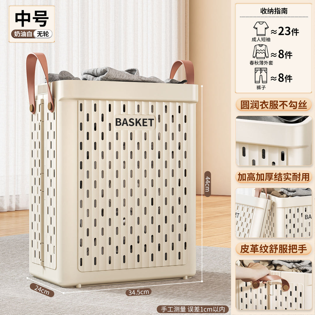 Large Capacity Foldable Laundry Basket – Collapsible Clothes Hamper for Bathroom