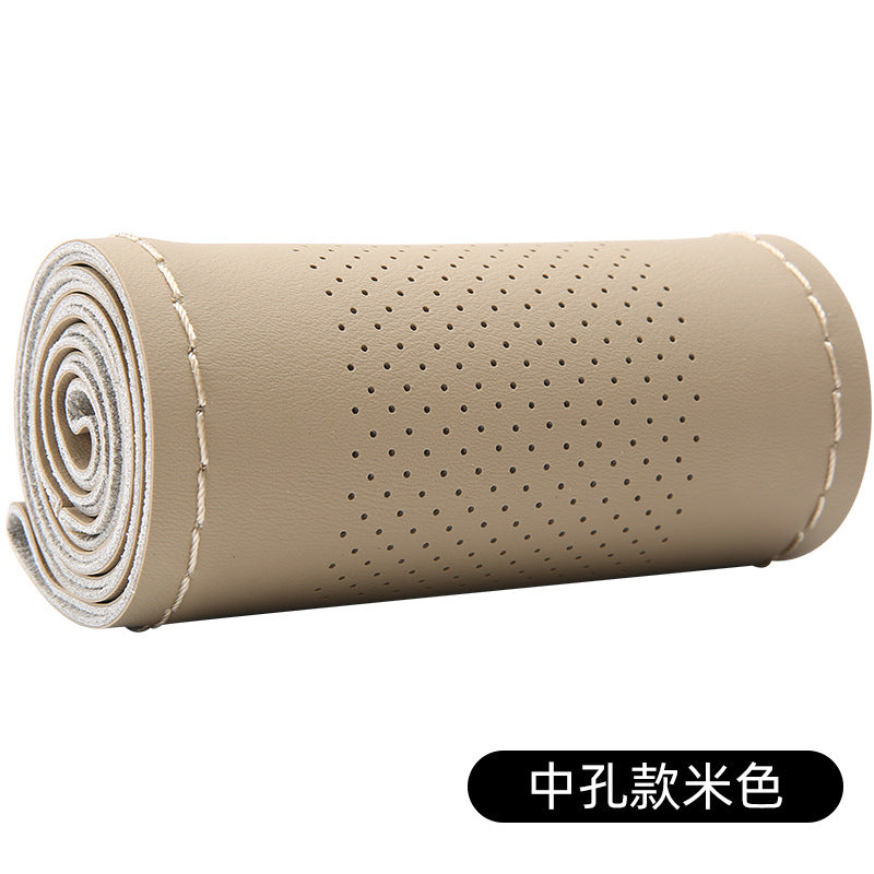 头层牛皮手缝方向盘套大货车巴车客车公交车四季通用汽车真皮把套