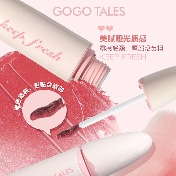 gogotales戈戈舞薄雾不沾杯唇釉水雾面唇露哑光唇彩口红学生GT556