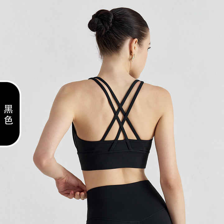 运动内衣女跑步防震秋季外穿美背健身bra背心专业训练瑜伽服文胸