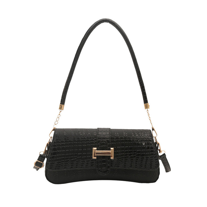 Spring New Retro Small Square Shoulder Bag – Women's Crocodile Pattern Bag