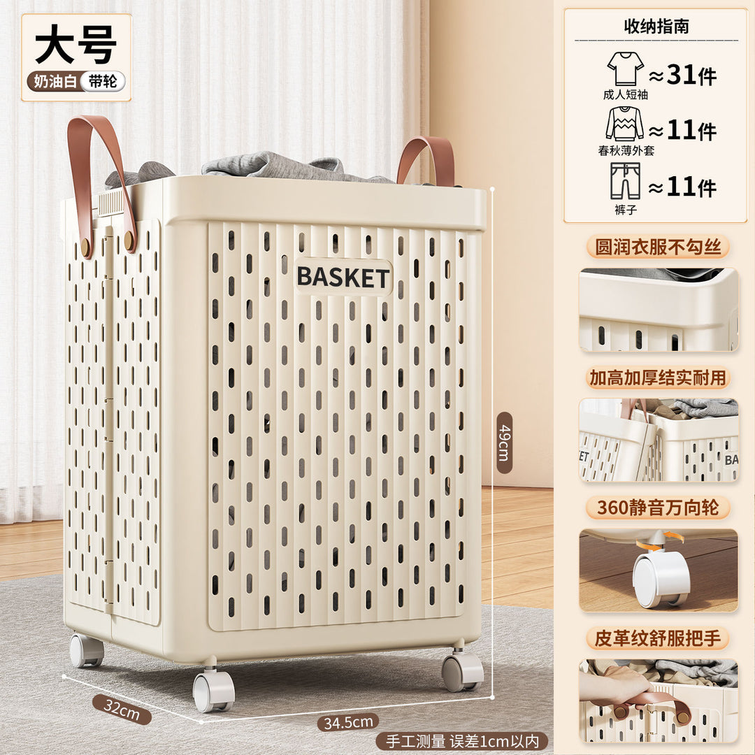 Large Capacity Foldable Laundry Basket – Collapsible Clothes Hamper for Bathroom