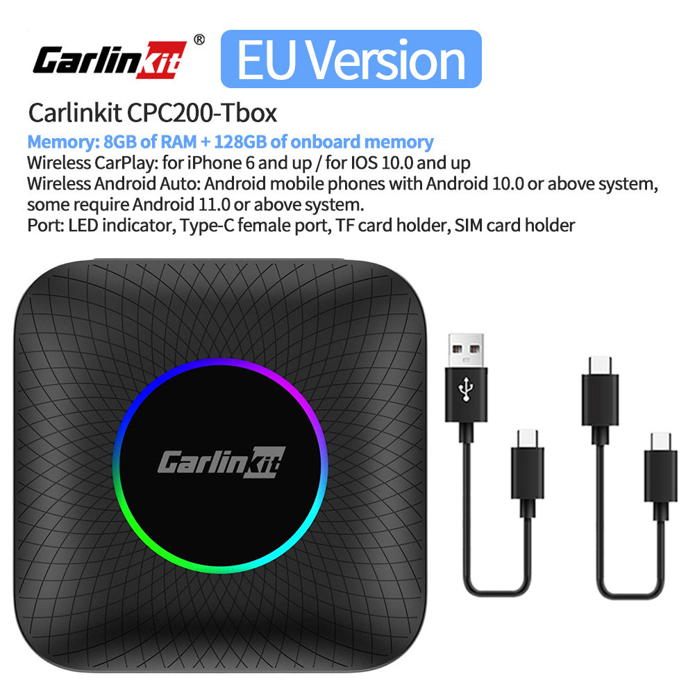 Carlinkit车连易CPC200-Tbox有线转无线carplay安卓智能互联盒子