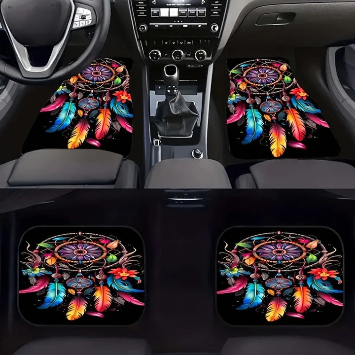 TEMUVintage Nordic Car Foot Mat Carpet 4 Piece Set Stain Resistant Floor Mat TEMUFoot Mat Wholesale