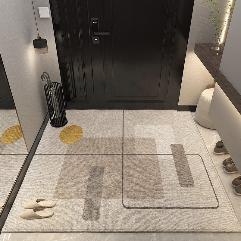 pvc Entryway Door Mat Leather Foot Mat Light Luxury Living Room Thickened Non Slip Entryway Carpet