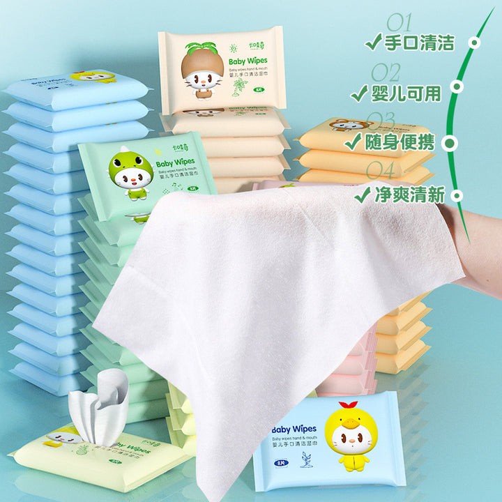 整箱迷你小包便携手口清洁湿巾随身装婴儿学生军训用一次性湿纸巾