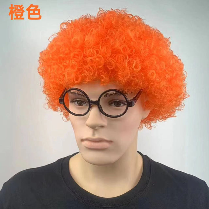 爆炸头假发搞怪小丑头套演出搞笑道具彩色假发套幼儿园表演区材料