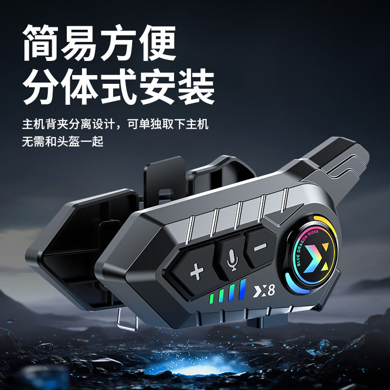 Waterproof Helmet Bluetooth Earphones Wholesale X 8 Motorcycle Smart