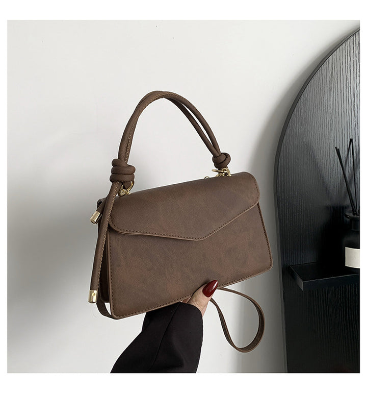 Spring Elegant Fashion Design Single Shoulder Stylish Vintage Minimalist Texture Handheld Crossbody Small