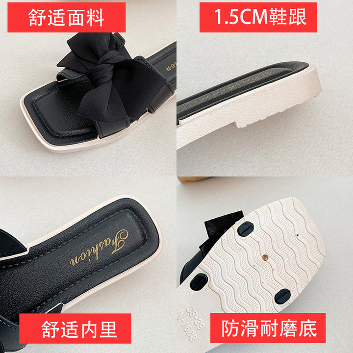 女夏外穿平底拖鞋新款夏季高级感仙女外出女士海边沙滩凉拖