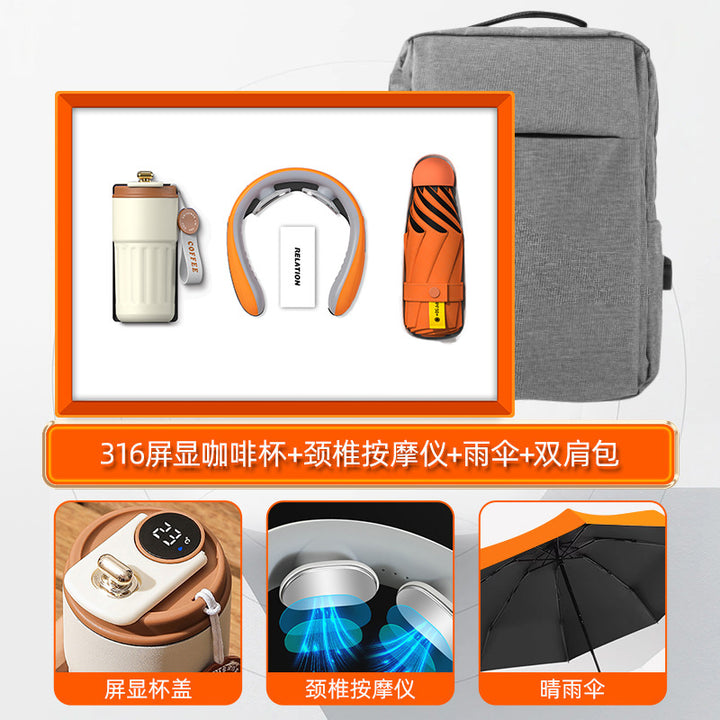 商务礼品套装咖啡杯颈椎仪礼盒活动创意礼品定制LOGO伴手礼送客户