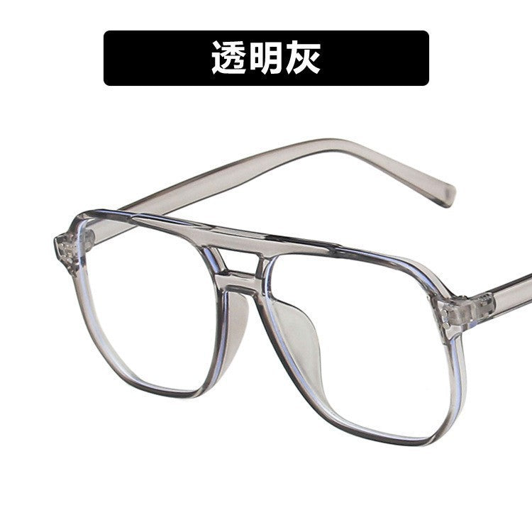 跨境新款复古双梁眼镜太阳镜时尚简约大框墨镜ins个性海洋片