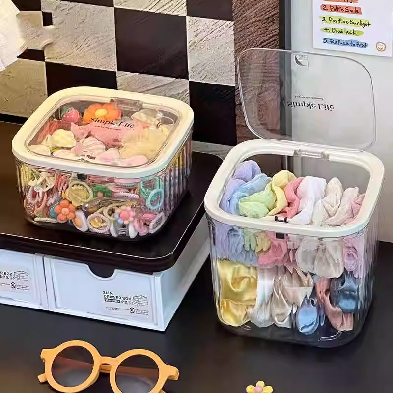 儿童发饰收纳盒小女孩头绳皮筋饰品盒发夹发卡头饰大容量首饰盒子