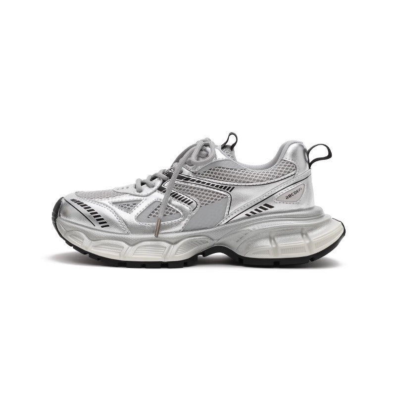 Newins Thick Silver Shoes Women Sneakers Casual Running Shoes