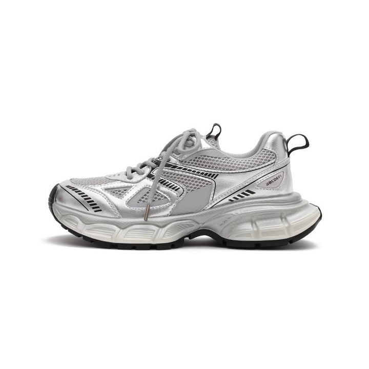 Newins Thick Silver Shoes Women Sneakers Casual Running Shoes