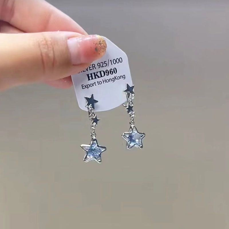 蓝色系套装~海蓝色仿巴洛克珍珠项链女小众百搭颈链小清新锁骨链