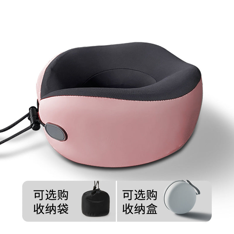 u型枕护颈连帽旅行便携飞机护脖子记忆棉旅游枕可收纳折叠U形跨境