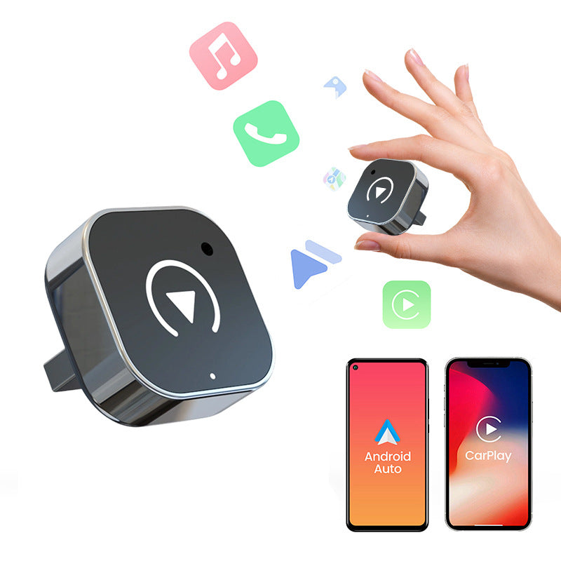 Car Wireless Car Play Box – Wired to Wireless Adapter with Built-in Connector