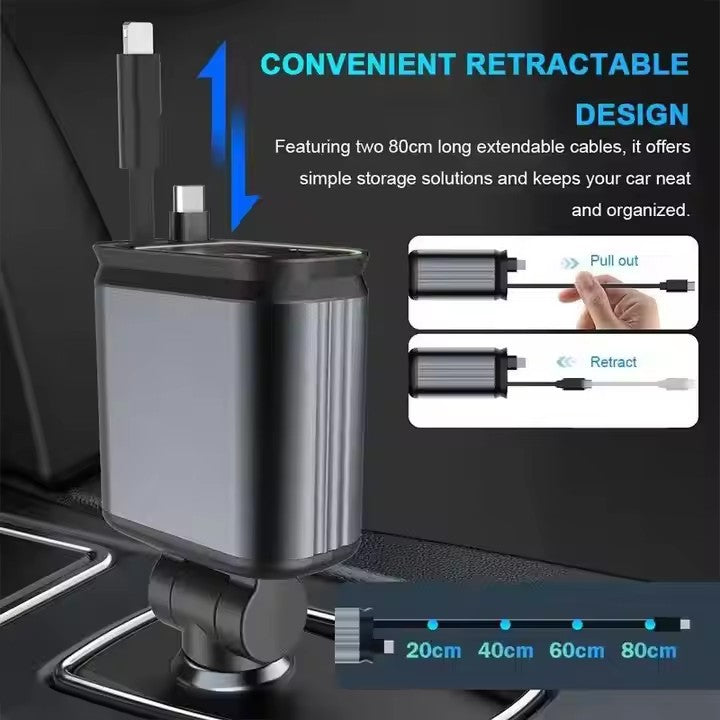 New 180 Degree Rotation Custom Mobile Phone Car Charger