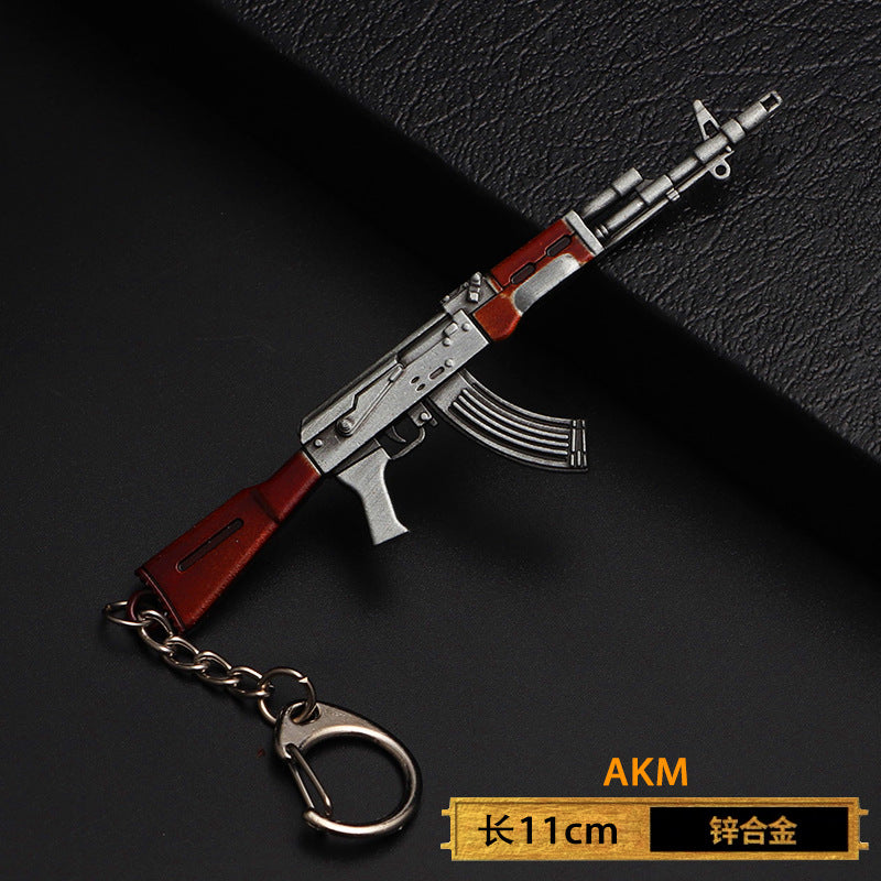 吃鸡和平绝地精英枪械M416合金武器模型周边98K玩具挂件钥匙扣