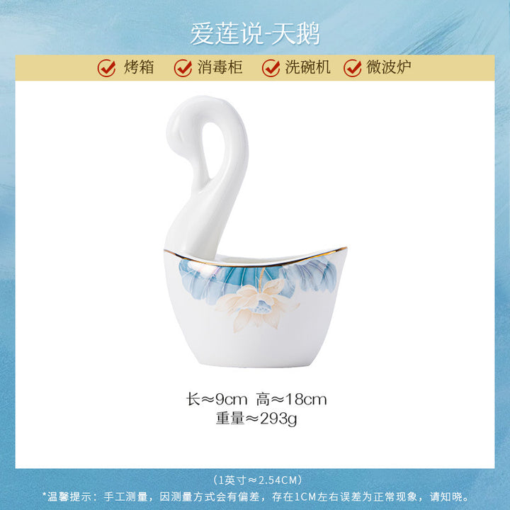 景德镇骨瓷定制餐具礼品套装2026新款高级感陶瓷碗盘碗碟套装家用