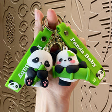 可爱小熊猫文创钥匙扣成都熊猫纪念品卡通公仔玩偶包包挂件小礼品