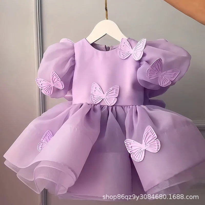 Children Dress女宝宝洋气可爱礼服2025新款中小童周岁儿童公主裙