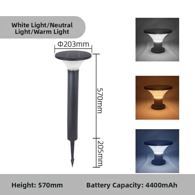 Outdoor LED solar lawn lights for residential communities