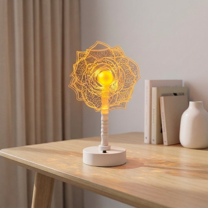 LED Acrylic Atmosphere Night Lamp – Creative Luxury Bedroom Bedside Desk Decoration Light