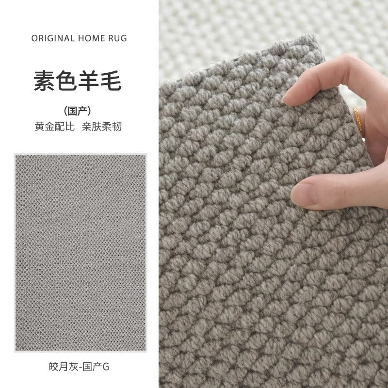 Wool Carpet Living Room Japanese Style Stain Resistant Bedroom Floor Mat