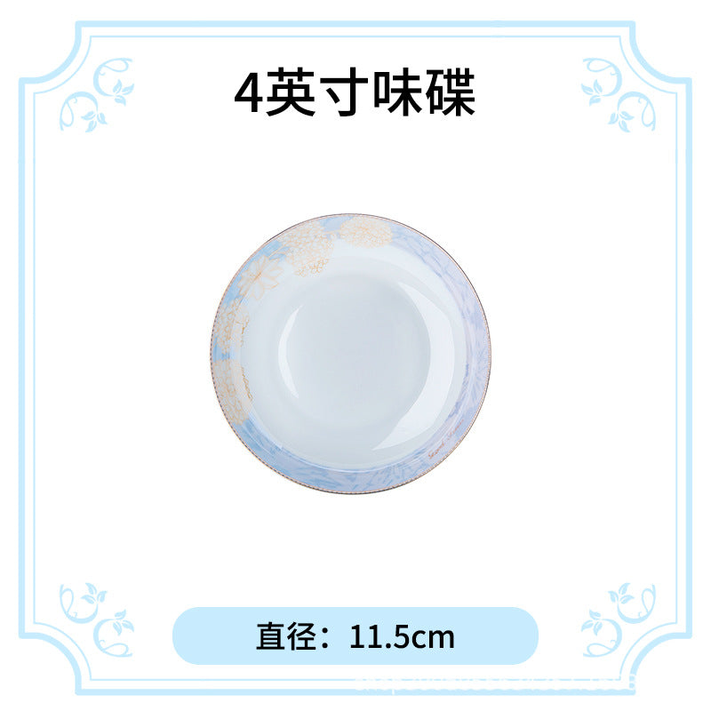 碗碟盘套装家用高温釉下彩景德镇骨瓷餐具套装陶瓷中式碗盘筷批发