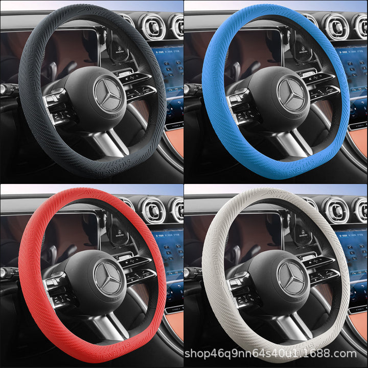 Car Silicone Steering Wheel Cover All Season Universal Non Slip Odorless Silicone Sports Steering Wheel Grip C