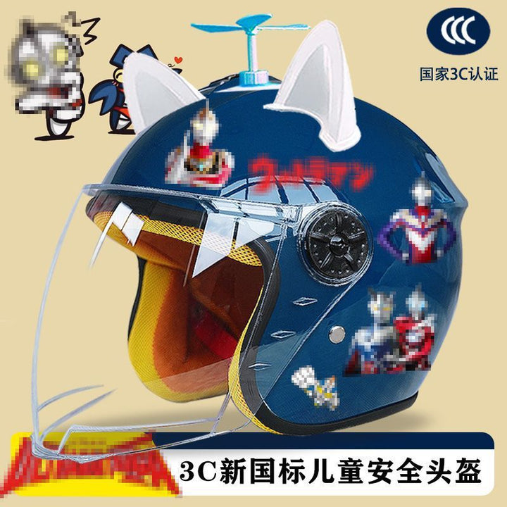 Fall/Winter Children Electric Vehicle Helmet All Season Motorcycle Winter Small Safe